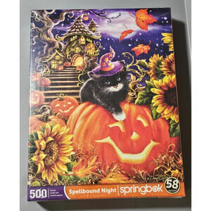 BRAND NEW Springbok "Spellbound Night" 500 Piece Halloween Themed Jigsaw Puzzle
